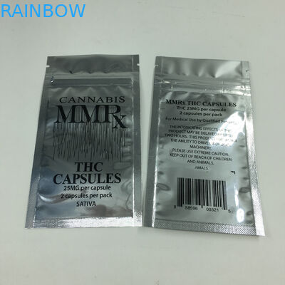 کیسه فویل آلومینیومی براق 1 گرم بوی زیپ خوراکی Mylar Weed Canabis Bag Ziplock کیسه ای برای پودر