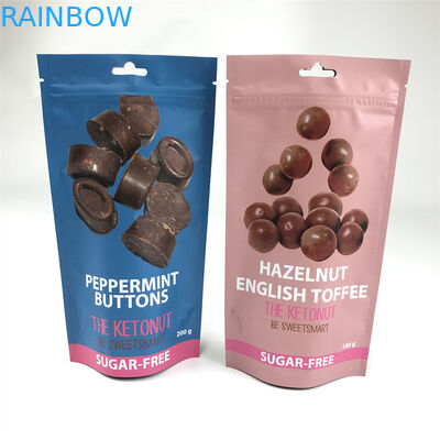 CMYK 110mic Zipper Stand Up Pouch Edibles Canp Child Proof کیف های Mylar