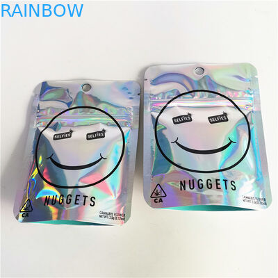 کیسه زیپ 3.5 گرم Cbd گیاهی بسته بندی مات براق 12C VMPET Cbd زیپ