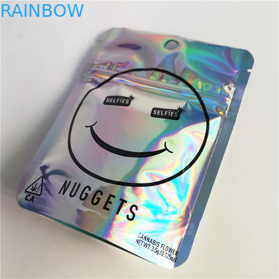 کیسه زیپ 3.5 گرم Cbd گیاهی بسته بندی مات براق 12C VMPET Cbd زیپ