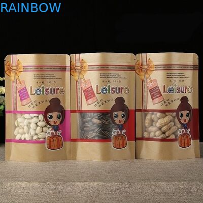 کیسه کاغذی 100mic کیسه ایستاده قهوه CMYK کیسه Ziplock مواد غذایی