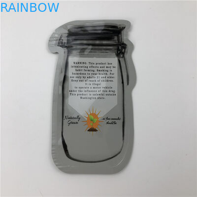 کیسه های شیشه ای میسون برای دانه های CBD کیسه های بسته بندی نامنظم برگ های THC ایندیکا با زیپ CBD Flower Gummies