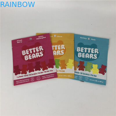 کیسه‌های بسته‌بندی زیست تخریب‌پذیر کوکی خوراکی CBD THC Gummies.