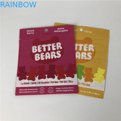 کیسه‌های بسته‌بندی زیست تخریب‌پذیر کوکی خوراکی CBD THC Gummies.