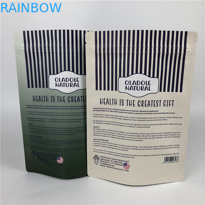 تراشه های چاپ سفارشی کیسه های کاغذی با قفل زیپی کیسه های ایستاده