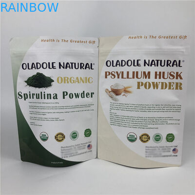 تراشه های چاپ سفارشی کیسه های کاغذی با قفل زیپی کیسه های ایستاده