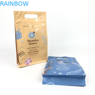 زیپ قفل کف تخت کیسه های کف تخت با دسته برای بسته بندی اسکراب بدن