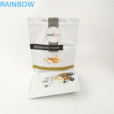 CMYK CPP Resealable Mylar Bag Frosted Stand Up Doypack Zipper 120mic MOPP