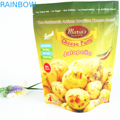 کیسه‌های زیپ‌دار 110 میکرونی CMYK پلاستیکی پاپ کورن پایه 1.2C MPET