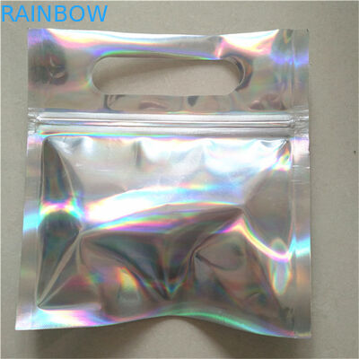 کیسه های پایه هولوگرافیک درجه غذای آب نبات صمغی چاپ دیجیتال با سوراخ CYMK