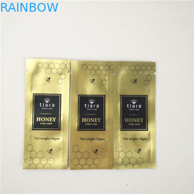 کیسه های مهر و موم سه طرفه شربت عسل CMYK 10C Gravnre چاپ با دوام قابل آب بندی مجدد