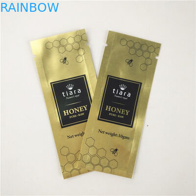 کیسه های مهر و موم سه طرفه شربت عسل CMYK 10C Gravnre چاپ با دوام قابل آب بندی مجدد