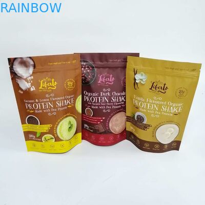 کیسه ایستاده فویل آلومینیومی VMPET چند لایه پلاستیکی کیسه زیپ مایلار ضد رطوبت