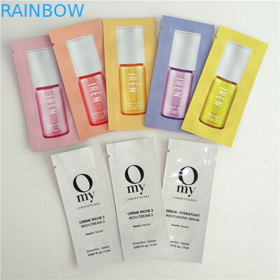 لوازم آرایشی مهر و موم شده حرارتی نمونه بسته بندی ساشه کیسه مسطح مایلار فویل 3 طرف کیسه مهر و موم