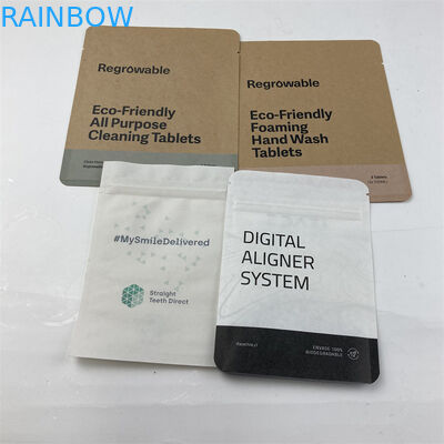 چاپ دیجیتال کیسه کاغذی کمپوست پذیر درجه مواد غذایی سازگار با محیط زیست برای آب نبات اسنک