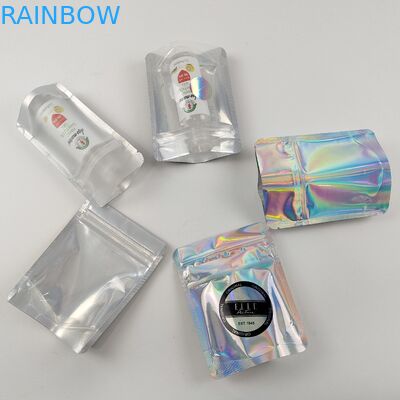 کیسه های بسته بندی زیپ زیپ ضد کودک قابل آب بندی مجدد فویل جلو شفاف پشت قابل خوردن برای غذا