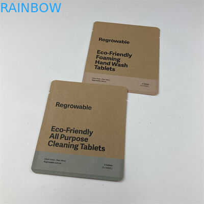 کیسه مسطح کیسه ای کمپوست پذیر PLA چاپ دیجیتال OEM قابل استفاده مجدد برای پدهای پاک کننده آرایش