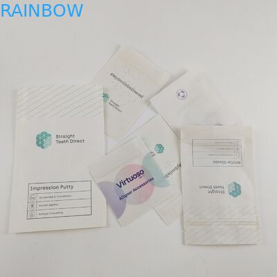 Teeth Clear Aligners Mylar Packaging Bags MOPP Kraft Paper PE One Side Transparent