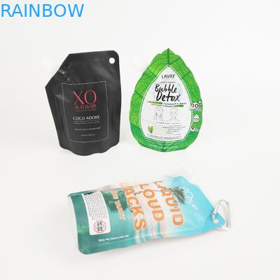 کیسه‌های کیسه‌ای اسپوت شامپوی سفارشی بسته‌بندی کیسه‌های ایستاده مایع جوش‌دار آرایشی