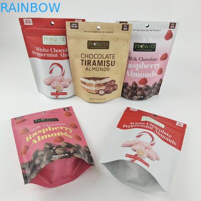 کیسه های بسته بندی آلومینیومی ایستاده تنقلات تنباکو ادویه کیسه های زیپ دار قابل آب بندی مجدد