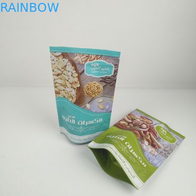 کوکی‌های اسنک شکلاتی کیسه پایه زیپ‌آپ با درجه غذا MOPP PET PE CMYK رنگ