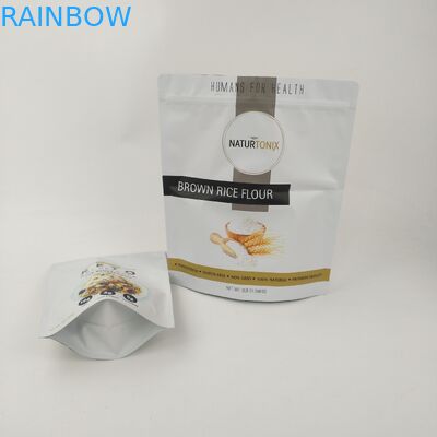 کوکی‌های اسنک شکلاتی کیسه پایه زیپ‌آپ با درجه غذا MOPP PET PE CMYK رنگ