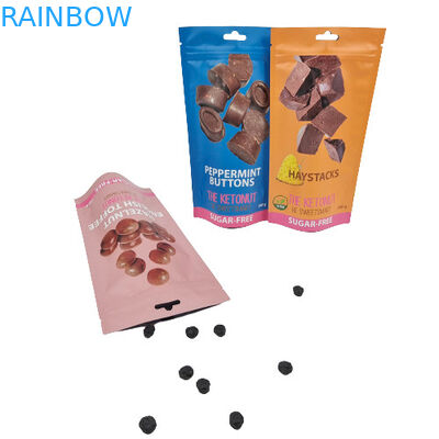 کیسه های رنگی بسته بندی مواد غذایی استند آپ فویل آلومینیومی لمینت شده درجه مواد غذایی کیسه های قفل زیپی مایلار