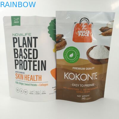 کیسه های 3.5 گرمی بسته بندی مواد غذایی خوراکی کیسه های ایستاده مایلار با پنجره زیپ دار