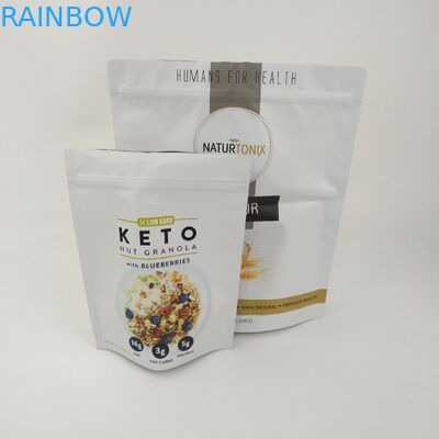 کیسه های 3.5 گرمی بسته بندی مواد غذایی خوراکی کیسه های ایستاده مایلار با پنجره زیپ دار