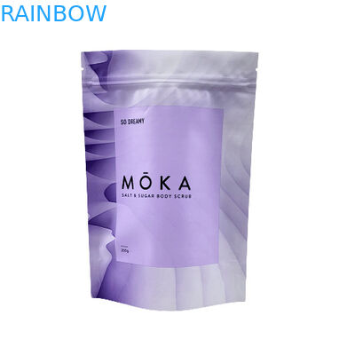لوگوی سفارشی چاپ شده کیسه زیپلاک کیسه نمک دریا / صابون مایع / بسته بندی اسکراب بدن