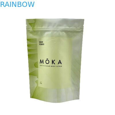 لوگوی سفارشی چاپ شده کیسه زیپلاک کیسه نمک دریا / صابون مایع / بسته بندی اسکراب بدن