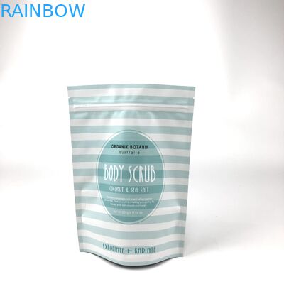 کیسه های ایستاده زیپی مایلار چاپ Gravnre برای اسکراب بدن نمک حمام