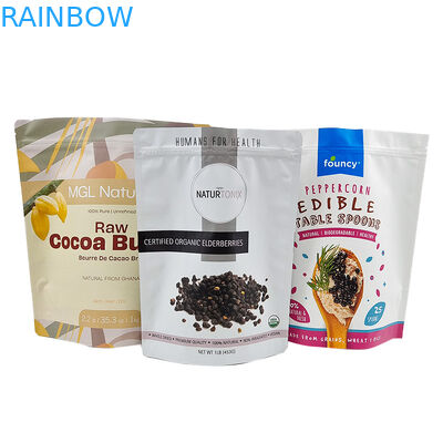 کیسه کیسه ای ایستاده بسته بندی خوراکی سفارشی با ضد بوی زیپ