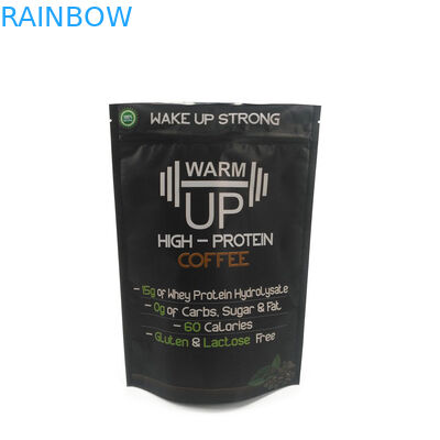 بسته بندی چای قهوه کیسه زیپ دار سفید مات شده که بو را با لوگوی شما ثابت می کند