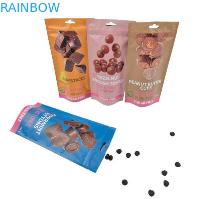 کیسه های مایلار کوکی خوراکی آب نباتی 14G 28G پلاستیکی درزبندی شده مات ایستاده مقاوم برای کودکان