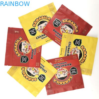 کیسه های بسته بندی کوکی های هولوگرافیک براق آلومینیومی کیسه های ایستاده 3.5 گرمی 7 گرمی