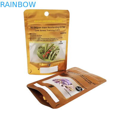 کیسه زیپ ایستاده 3.5 گرمی کیسه های مایلار هولوگرام آلومینیومی با زیپ ضد کودک