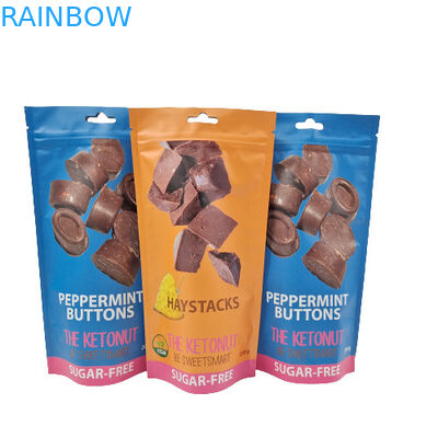 کیسه پلاستیکی 3.5 گرمی Candy CMYK Food ضد بو کیسه ایستاده آلومینیومی با زیپ