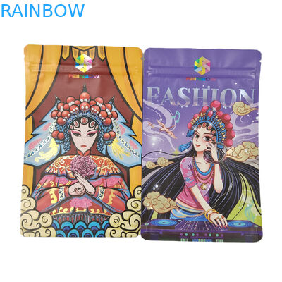 بسته بندی مواد غذایی با زیپ خوراکی 250 گرمی لفاف میله قهوه کیسه ایستاده قابل بسته شدن مجدد