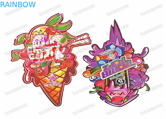 بسته بندی مایلار 3.5 گرمی سفارشی مایلار دای کات با شکل نامنظم ضد کودک با زیپ