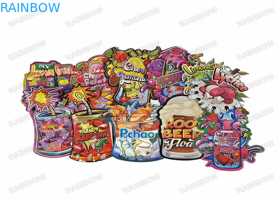 بسته بندی مایلار 3.5 گرمی سفارشی مایلار دای کات با شکل نامنظم ضد کودک با زیپ