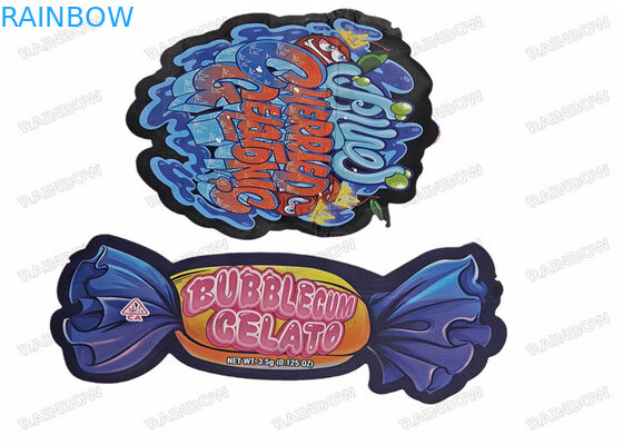 کیسه اسنک 3.5 گرمی Die Cut نامنظم بسته بندی کیسه های مایلار زیپلاک پلاستیکی مواد غذایی خاص