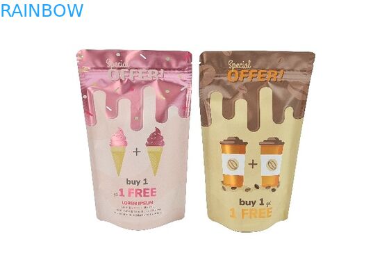 کیسه ایستاده فلزی مات بسته بندی چای سفارشی کیسه های فویل آلومینیومی مایلار