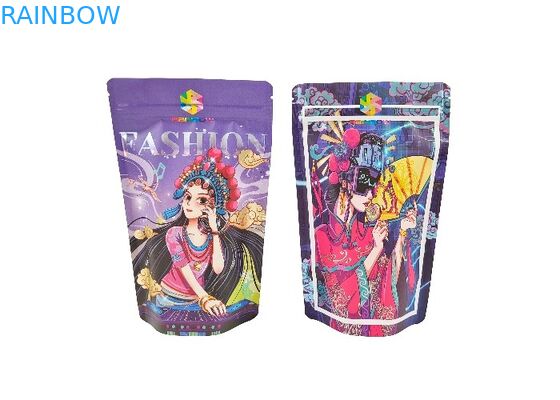 کیسه های غذای پایه دار مایلار برای نگهداری دسر آب نبات بادام زمینی با زیپ قابل بسته شدن مجدد