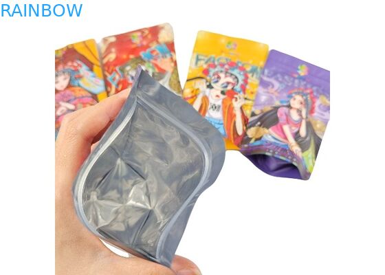 کیسه های غذای پایه دار مایلار برای نگهداری دسر آب نبات بادام زمینی با زیپ قابل بسته شدن مجدد