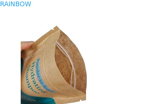 کیسه های ایستاده بسته بندی خوراکی ضد بو، کاغذ کرافت قهوه ای عمده فروشی