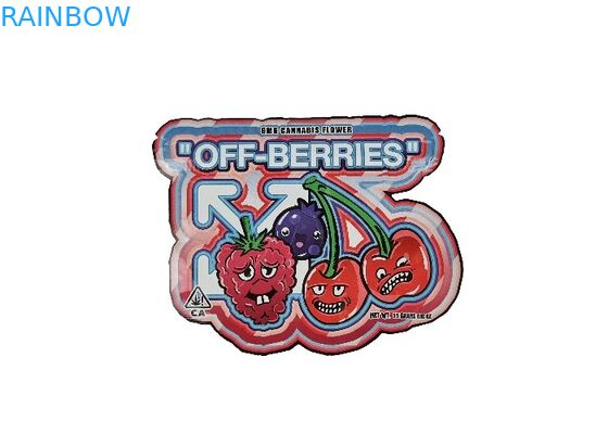 کیسه های پلاستیکی 3.5 گرمی هولوگرام مایلار زیپلاک ضد کودک دای کات با شکل خاص نامنظم