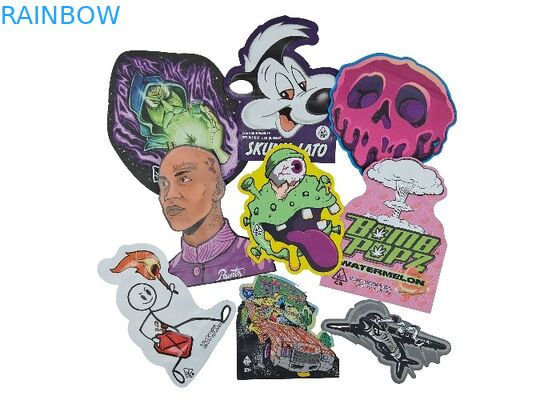 3.5 گرم - 28 گرم هولوگرام فویل آلومینیومی کیسه های مایلار مات فینیش نامنظم خاص