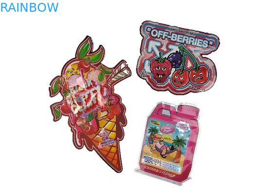 کیسه های 3.5 گرمی - 28 گرمی براق هولوگرام دای کات مایلار به شکل ویژه کوکی برای غذا