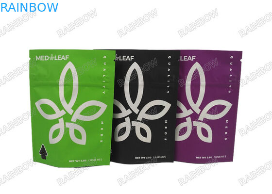 چاپ دیجیتالی 3.5g 7g 14g 28g بسته گیاهی چسبناک با شکاف اشک